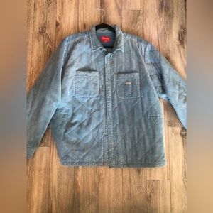 SUPREME Quilted Corduroy Shirt-slate blue